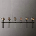 Load image into Gallery viewer, Crystal Ball Double Linear Chandelier 60"