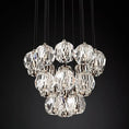 Load image into Gallery viewer, Crystal Ball Round Cluster Chandelier 19"