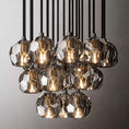 Load image into Gallery viewer, Crystal Ball Round Cluster Chandelier 19"