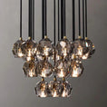Load image into Gallery viewer, Crystal Ball Round Cluster Chandelier 24"