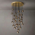Load image into Gallery viewer, Crystal Ball Round Cluster Chandelier 30"