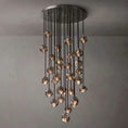 Load image into Gallery viewer, Crystal Ball Round Cluster Chandelier 30"