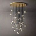 Load image into Gallery viewer, Crystal Ball Round Cluster Chandelier 40"