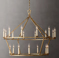 Load image into Gallery viewer, Dickens 19th C. English Openwork Two-Tier Round Chandelier 40"