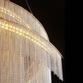 Load image into Gallery viewer, Elisa Luxury Aluminum Chain Tassel Ring Multilayer Chandelier