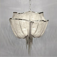 Load image into Gallery viewer, Elisa Luxury Double-Layer Aluminum Chain Tassel Chandelier
