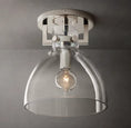 Load image into Gallery viewer, Everett Machinist Glass Cloche Flushmount