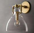 Load image into Gallery viewer, Everett Machinist Glass Cloche Sconce 8"