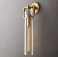 Load image into Gallery viewer, Everett Machinist Glass Cylinder Sconce 16"