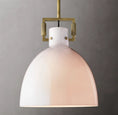 Load image into Gallery viewer, Everett Machinist Milk Glass Cloche Pendant
