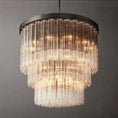 Load image into Gallery viewer, Fielo 3-Tier Round Chandelier 36”