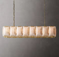 Load image into Gallery viewer, Harlynn Calcite Rectangular Chandelier 54"