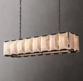 Load image into Gallery viewer, Harlynn Calcite Rectangular Chandelier 54"