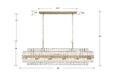 Load image into Gallery viewer, Kawu Rectangular Crystal 16 Light Chandelier