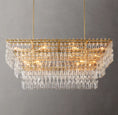 Load image into Gallery viewer, Magnus Tiered Rectangular Chandelier 60"