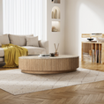 Load image into Gallery viewer, Holland Oak Wood & Stone Round Coffee Table