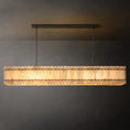 Load image into Gallery viewer, Murano Alabaster Linear Chandelier 72"