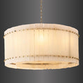 Load image into Gallery viewer, Murano Alabaster Round Chandelier 37"
