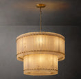 Load image into Gallery viewer, Murano Alabaster Round Tiered Chandelier 37"