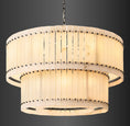 Load image into Gallery viewer, Murano Alabaster Round Tiered Chandelier 48"