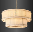 Load image into Gallery viewer, Murano Alabaster Round Tiered Chandelier 60"