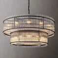Load image into Gallery viewer, Murano Two-Tier Round Chandelier 60"