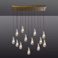 Load image into Gallery viewer, Raindrop Rectangular Chandelier 54"