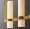 Load image into Gallery viewer, Raquelle Linear Milk Glass Chandelier 59"