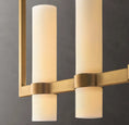Load image into Gallery viewer, Raquelle Linear Milk Glass Chandelier 71"