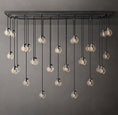 Load image into Gallery viewer, Rose Pearl Rectangular Chandelier 72"