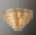 Load image into Gallery viewer, Serena Clear Glass Round Chandelier 41"
