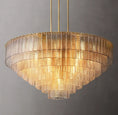Load image into Gallery viewer, Serena Clear Glass Round Chandelier 52"