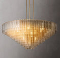 Load image into Gallery viewer, Serena Clear Glass Round Chandelier 65"