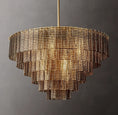 Load image into Gallery viewer, Serena Smoke Glass Round Chandelier 41"