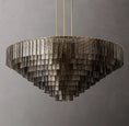 Load image into Gallery viewer, Serena Smoke Glass Round Chandelier 65"