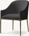 Load image into Gallery viewer, Tadeus Barrelback Slope Fabric Dining Armchair