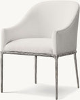 Load image into Gallery viewer, Tadeus Barrelback Slope Fabric Dining Armchair