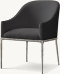 Load image into Gallery viewer, Tadeus Barrelback Slope Fabric Dining Armchair