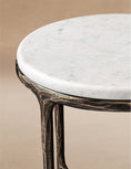 Load image into Gallery viewer, Thadeus Marble Round Side Table For living Room