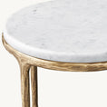 Load image into Gallery viewer, Thadeus Marble Round Side Table For living Room