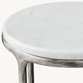 Load image into Gallery viewer, Thadeus Marble Round Side Table For living Room