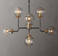 Load image into Gallery viewer, Urban Bistro Globe Clear Glass Chandelier 34"