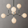 Load image into Gallery viewer, Urban Bistro Globe Milk Glass Chandelier 34"