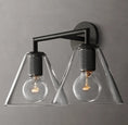 Load image into Gallery viewer, Utilitarian Funnel Shade Double Sconce