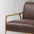 Load image into Gallery viewer, Thaddeus Brown Leather Accent Chair