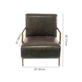 Load image into Gallery viewer, Thaddeus Genuine Brown Leather Accent Chair