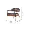 Load image into Gallery viewer, Thaddeus Brown Leather Lounge Armchair