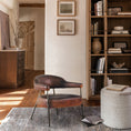 Load image into Gallery viewer, Thaddeus Brown Leather Lounge Armchair