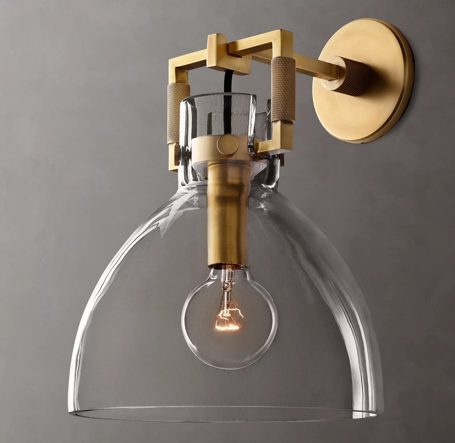 Everett Machinist Glass Cloche Lighting