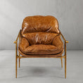 Load image into Gallery viewer, Thaddeus Brown Leather Accent Chairs
